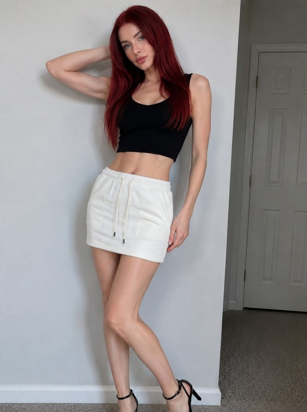 Madewell MWL Lighthouse Cream Pull-On Mini Skirt NWT Size M Cozy Lounge